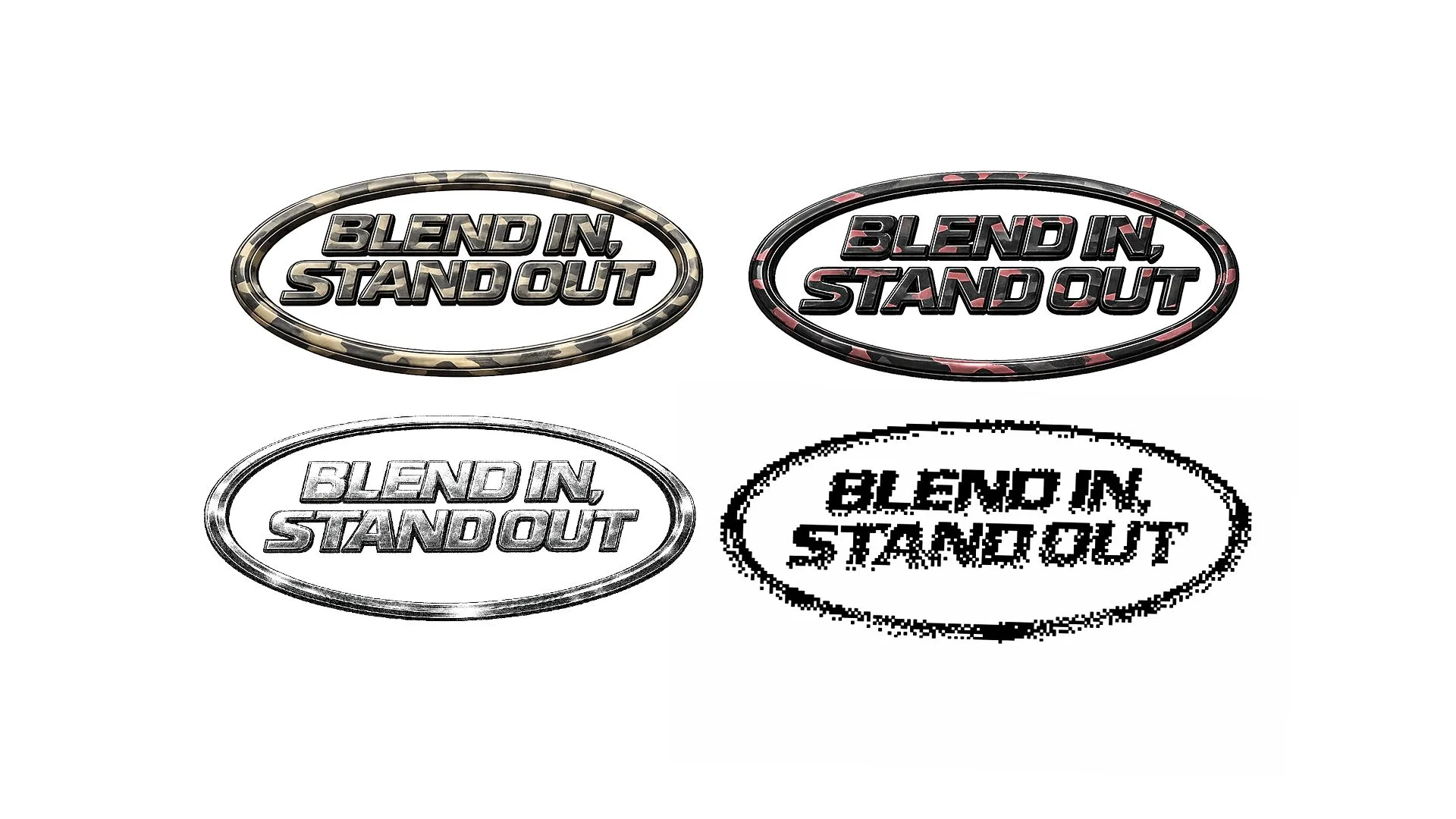 Blend In, Stand Out — variações do selo